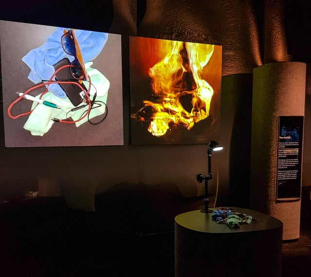 Learning to See (Interactive) installation view at AI: More than Human, Barbican Centre, London, UK, 2019.